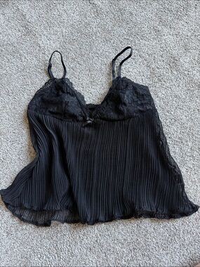 La SENZA Black Lace Pleated Camisole